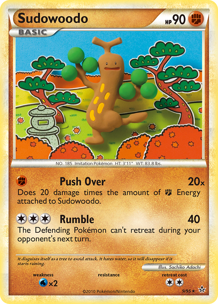 Unleashed Non - Holo Sudowoodo #9/95